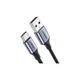 Дата кабель USB 2.0 AM to USB-C 0.25m 3A aluminum braid nickel plating Ugreen (ek20359) - зображення 1