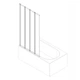 Шторки стеклянные на ванную складные Koer SR BS07-80x140-TR-01 прозрачное стекло Easy Clean 4мм, хром (KR5948) - изображение 7