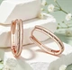 Серьги кольца из медицинского золота с камушками - изображение 3