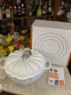 Каструля гарбуз Le Creuset чавунна каструля з кришкою Pumpkin Cocotte біла - изображение 5