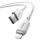 USB кабель Baseus P1037770 Silky Apple iPhone SE 2022 / iPhone 14 Pro Max / iPhone 14 Plus / iPhone 14 Pro / iPhone 14 / iPhone 13 Pro / iPhone 13 Mini / iPhone 13 / iPhone 13 Pro Max / iPhone 12 Mini / iPhone 12 Pro Max, Lightning, 1.0 м., Белый - 575546 - изображение 3