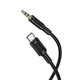 AUX кабель Borofone BL25B Nice, Type-C, 3,5 мм., 1.0 м., Чорний - 692463 - зображення 2