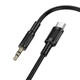 AUX кабель Borofone BL25B Nice, Type-C, 3,5 мм., 1.0 м., Чорний - 692463 - зображення 3