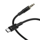 AUX кабель Borofone BL25B Nice, Type-C, 3,5 мм., 1.0 м., Чорний - 692463 - зображення 4