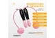 Скакалка скоростная для похудения (беспроводная) EasyFit TwinRope EF-1909-BP (с счетчиком) 2,8 м Черный-розовый - изображение 4