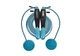 Скакалка скоростная для похудения (беспроводная) EasyFit TwinRope EF-1909-GN (с счетчиком) 2,8 м Черный-зеленый - изображение 1