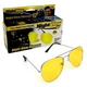 Водительские очки ночного видения для вождения ночью Night View NV Glasses, желтые поляризационные - изображение 2