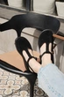 Женские элегантные замшевые босоножки PARADIZE SHOES черного цвета с закрытым носком и пряжкой на низкой подошве 36 размер (стелька 22,9 см) - изображение 2