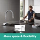 Змішувач hansgrohe Aquno Select M81 для кухонної мийки з висувним душем, хром 73831000 - изображение 13