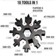 Мультитул Snowflake Wrench Tool 18 в 1 сніжинка універсальний ключ набір викруток шестигранників брелок зі сталі 420 компактний інструмент для велосипеда туризму риболовлі полювання виживання автомобіля ремонту відкривачка ніж шкребок багатофункціональний - изображение 3