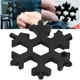 Мультитул Snowflake Wrench Tool 18 в 1 сніжинка універсальний ключ набір викруток шестигранників брелок зі сталі 420 компактний інструмент для велосипеда туризму риболовлі полювання виживання автомобіля ремонту відкривачка ніж шкребок багатофункціональний - изображение 4