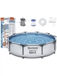 Каркасний басейн Bestway 56408 Steel Pro Max 305×76 см круглий, сімейний басейн з фільтр-насосом 1250 л/год для дачі та двору - зображення 5