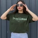 Футболка женская c принтом Троещина, хаки, XL - изображение 6