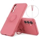 Силиконовый (TPU) чехол с кольцом Deexe Color Shell для Samsung Galaxy A27 (A276) - Red - изображение 1