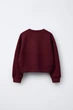 Толстовка з рельєфним написом Zara 2236/711 134см Бордовий (02236711681131) - зображення 2