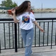 Футболка жіноча з принтом Київ, біла, 2XL - зображення 8