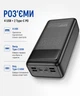 Повербанк для ноутбука 50000 mAh 65W PD швидка зарядка Type-C Hoco з LED-ліхтарем Чорний - зображення 4