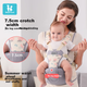 Дитячий стілець-переноска Baby Friend, сидіння для немовлят, дитячий переноска для використання спереду та ззаду, багатофункціональний допоміжний засіб для перенесення дитини на прогулянки, дихаючий сірий колір - изображение 3