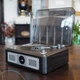 Універсальний CD-програвач THINKYA F08, ретро-портативний двосторонній Bluetooth-колонка, високоякісний програвач альбомів та вінілу з оптичним виходом без втрат, чорний горіх - зображення 4