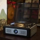 Універсальний CD-програвач THINKYA F08, ретро-портативний двосторонній Bluetooth-колонка, високоякісний програвач альбомів та вінілу з оптичним виходом без втрат, чорний горіх - зображення 8