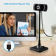 Веб-камера GESOBYTE C208 с креплением на кронштейне, разрешением 720p HD, для видеозвонков, конференций, онлайн-обучения, домашнего использования, ноутбуков и настольных компьютеров, со встроенным USB-интерфейсом и микрофоном. - изображение 9