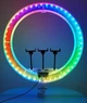 Кольцевая светодиодная лампа LED LJJ-56 56см 22" RGB с пультом, три держателя для телефонов - изображение 1