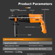 Ударная дрель Hanweishi Electric Hammer Impact Drill, легкая трехдюймовая электрическая дрель, высокая мощность 800 Вт, бытовая дрель, электрический инструмент для работы с бетоном, долбежный станок, сверление. - изображение 11