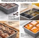 Силіконова форма Rztk Ice Cube для заморожування льоду і запікання з кришкою на 8 кубиків 5 х 5 х 5 см (IC8) - зображення 7