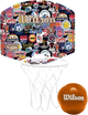 Набор баскетбольный Wilson NBA Team Retro Mini Hoop (WZ6017301) - изображение 1
