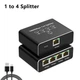 RJ45 Ethernet-розгалужувач 1 на 4 порти — Gigabit 1000 Мбіт/с Stone ST-RJSP-1x4 - зображення 1