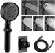 Насадка для душа Shower set S285 черная с 5 режимами подачи воды эффектом тропического душа и шлангом 1,5м - изображение 1