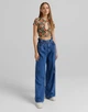 Топ Bershka коричневий в візерунки VJLSW548 S - зображення 4