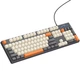 Клавиатура HOCO GM61 проводная мембранная Phantom (3-Color 104 клавиши), USB, (Ukrainian version), серо-белая с оранжевым - изображение 2