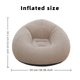 Надувное кресло-лежанка Lazy Chair с флисом 99×59,5 см Бежевое - изображение 3
