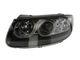Фара передняя Hyundai Santa Fe 2 2005-2010, левая H7/H7, с указателем поворота, черная рамка, Depo, 221-1144L-LDEM2 - изображение 1