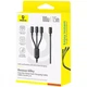 Кабель Baseus Silky One-for-Three Fast Charging Type-C to Micro USB+Lightning+Type-C 100W 1.5m Cluster Black (P10377706123-00) - зображення 11