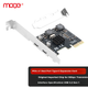 Плата расширения MOGE Desktop PCIE X1 на Type-C с двумя портами, адаптер TYPEC, Plug and Play, не требует блока питания, совместима с корпусами малого и большого размера MC2123 - зображення 1