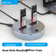 Адаптер GODO M.2 для клонирования жестких дисков SSD с двумя отсеками, NVME USB 3.2 - изображение 11
