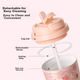 Термокухоль FUGURNG BESTJOY з трубочкою 520 мл White, Cherry Blossom - зображення 7