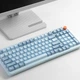 Механическая игровая клавиатура Lenovo MK9 с проводным подключением, 98-клавишной раскладкой, одной подсветкой, регулятором громкости и съемным кабелем, совместима с ноутбуками Duanzhanzhe, небесно-голубого цвета. - зображення 7