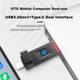 USB-флеш-накопитель Thinkplus Lenovo 256 ГБ с защитой от отпечатков пальцев, интерфейсом USB 3.2 с Type-C, защитой паролем, защитой от протечек, для мобильных телефонов и компьютеров, офисного использования, серия FU100. - изображение 5