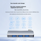 Розгалужувач-хаб Isky USB 3.0, високошвидкісний 4-портовий розширювальний хаб-док, 4-портовий USB-хаб-адаптер для ноутбука з одним підключенням та клейкою основою - зображення 5