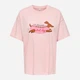Футболка хлопковая длинная женская ONLY 15346761 XS Pale Lilac/Hotdog (5715873910978) - изображение 4