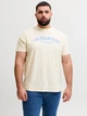 Футболка хлопковая длинная мужская Jack & Jones 12297126 5XL Antique White (5715874698202) - изображение 1