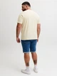 Футболка хлопковая длинная мужская Jack & Jones 12297126 5XL Antique White (5715874698202) - изображение 4