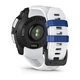 Смарт-часы Garmin Instinct 3 45mm Solar Whitestone with Whitestone/Bolt Blue Silicone Band (010-02934-03) - зображення 4