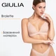 Мягкий браллет без косточек в рубчик Giulia (L1530A) XL Beige, базовый женский бюстгальтер, хлопковый - изображение 1