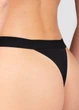 Женские трусы-стринги в рубчик Giulia (L5175S-M) M Black, хлопок повседневые трусики, черные - изображение 4
