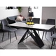 Стол WESTIN SC белый эффект мрамора/черный мат 120(160)X80 - изображение 3