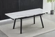 Стіл MADRID CERAMIC 120(180)*85 білий глянець/чорний каркас - зображення 1